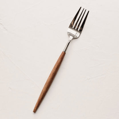 Zetaw Premium 18/10 Stainless Steel Flatware Set with Natural Wood Handles - 3/12/18-Piece Elegant Tableware Collection