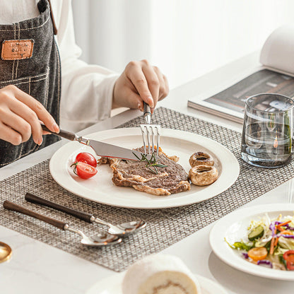 Zetaw Premium 18/10 Stainless Steel Flatware Set with Natural Wood Handles - 3/12/18-Piece Elegant Tableware Collection