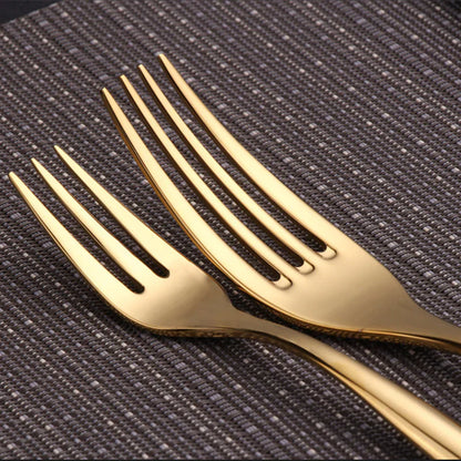 Valente Brushed Gold Flatware Set - Premium 18/10 Stainless Steel Silverware (5/20/30-Piece Luxury Tableware